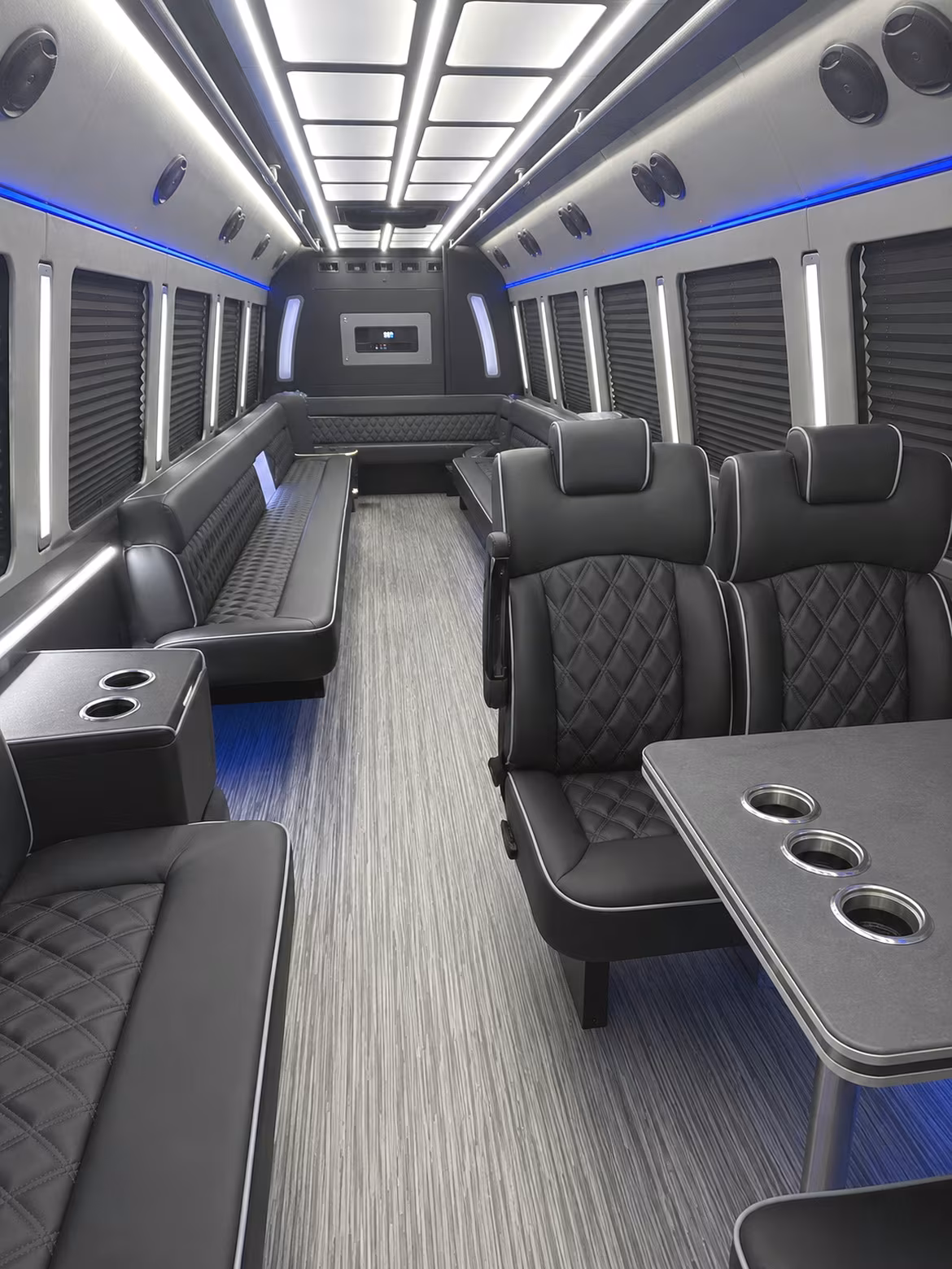margate 25 passenger party bus inside
