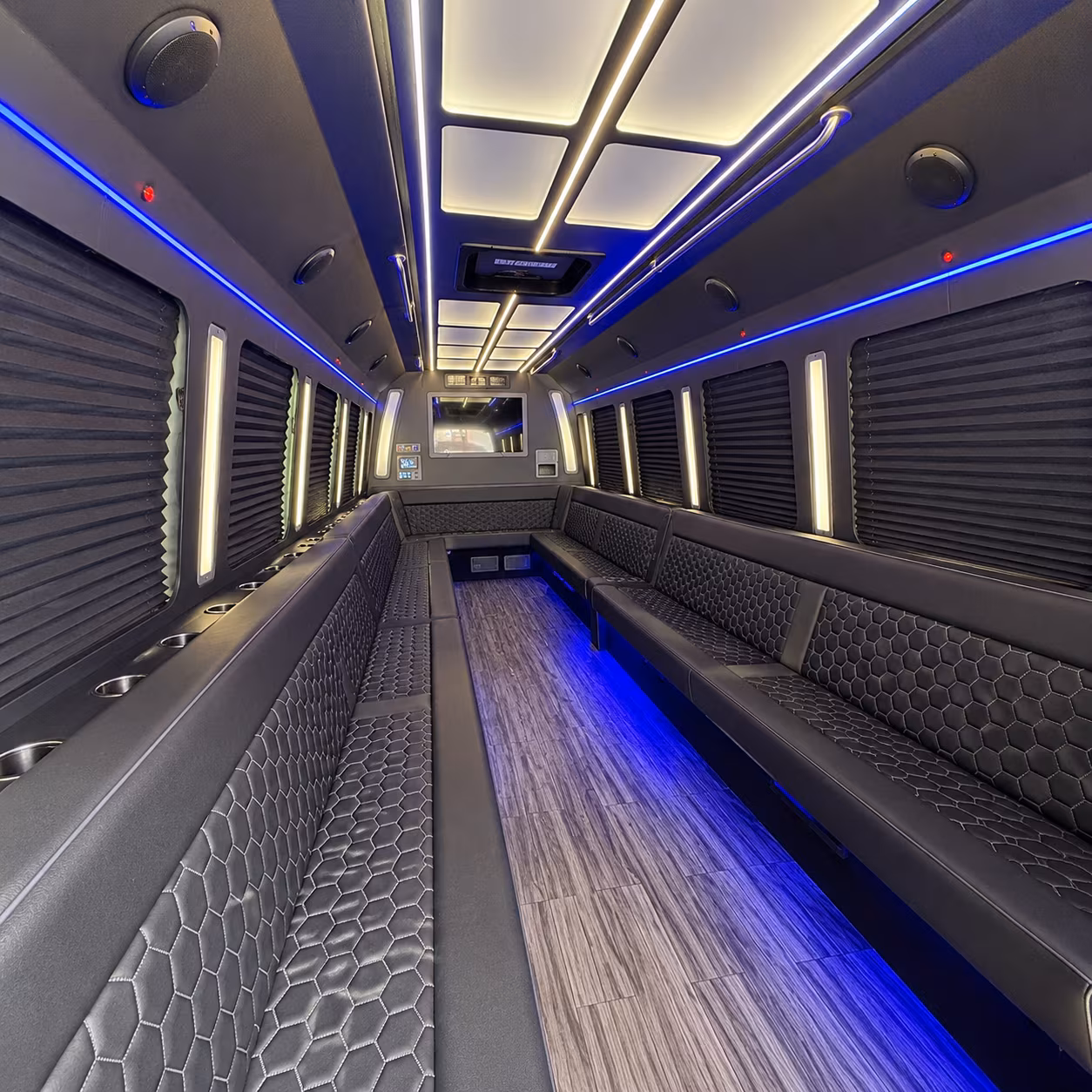 margate 30 passenger party bus interior