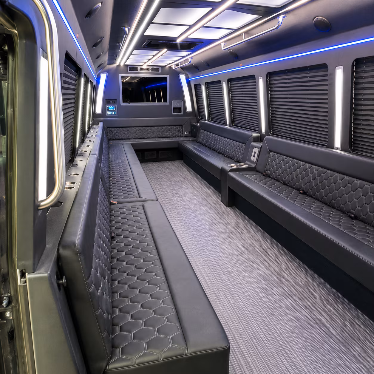 margate 40 passenger party bus interior