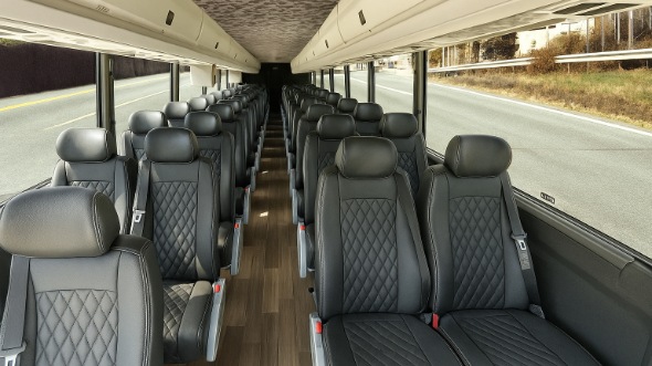 Interior of Charter Bus Company Margate's 20 Passenger Mini bus in Margate