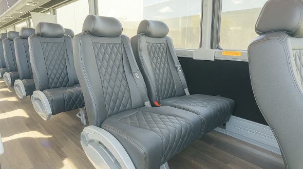 Interior of Charter Bus Company Margate's 25 Passenger Mini bus in Margate