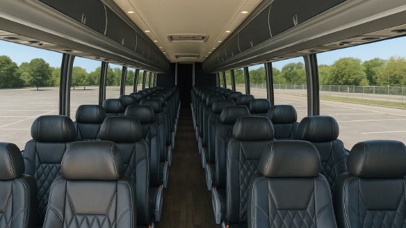 Interior of Charter Bus Company Margate's 54 Passenger Charter Bus in Margate