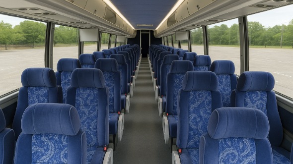 Interior of Charter Bus Company Margate's 55 Passenger Charter Bus in Margate