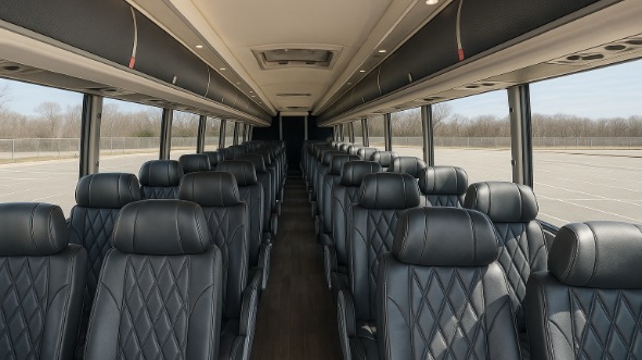 Interior of Charter Bus Company Margate's 56 Passenger Charter Bus in Margate