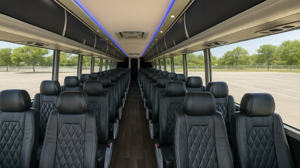 margate 54 passenger charter bus inside