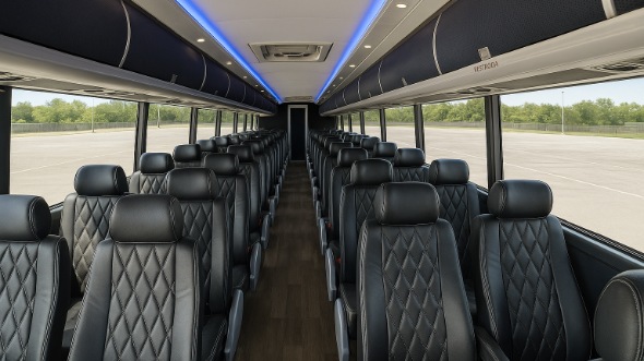 margate 55 passenger charter bus inside
