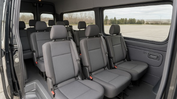 Interior of Charter Bus Company Margate's Sprinter Van Rental With Driver in Margate