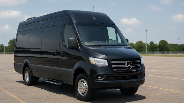 Exterior of Charter Bus Company Margate's Sprinter Van Rental With Driver in Margate